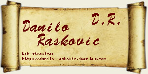 Danilo Rašković vizit kartica